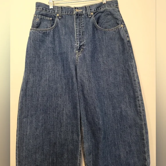 Etica Jeans Womens Sz 31 Blue Iris Relaxed Barrel High Waist Ethically Made NWT - Picture 4 of 15